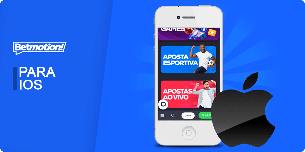 Instruções detalhadas de como instalar Aplicativo Betmotion para iOS
