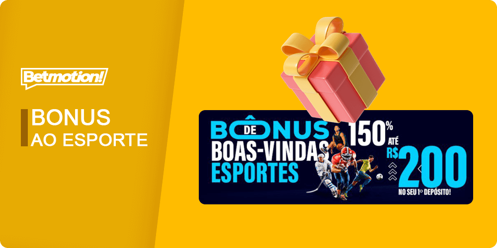 Descrição do Bônus Betmotion de Boas-Vindas em Esportes Gratuito