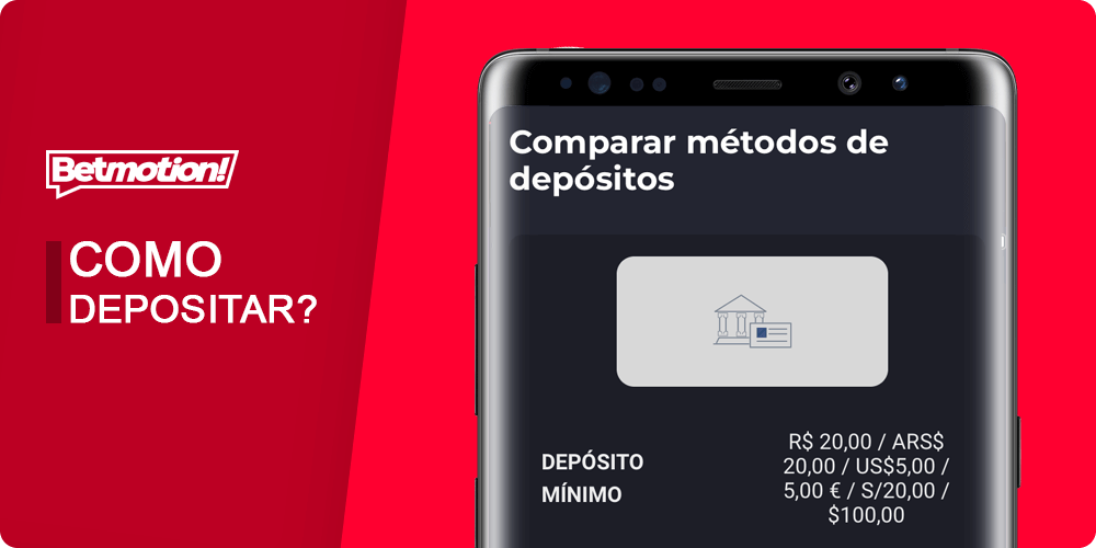 Alguns passos simples para depositar no Betmotion