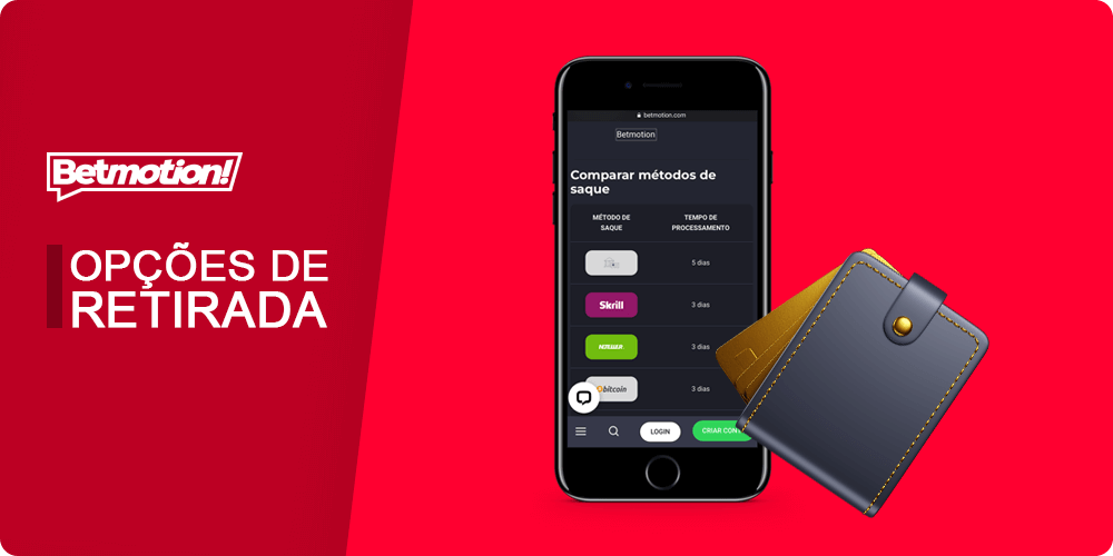 Tudo sobre as opcoes de retirada do Betmotion