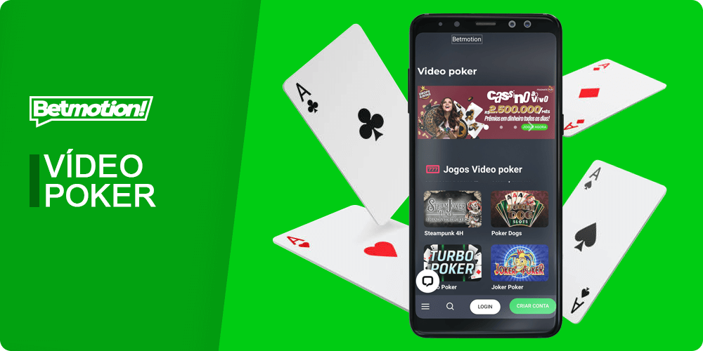 Lista dos mais populares Jogos de Video Poker do Betmotion