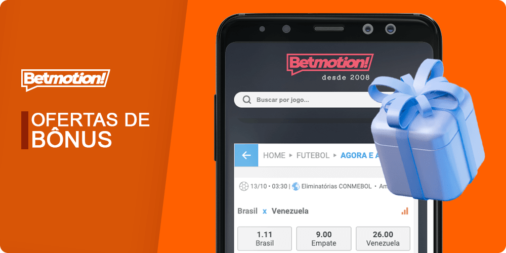 Mesa com Ofertas de bônus de Betmotion futebol