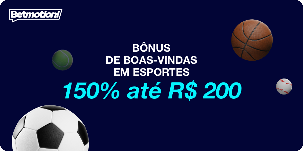 O Betmotion tem um bônus de boas-vindas para apostas esportivas